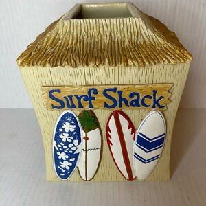 Dean Miller Surf Shack Tissue Box Holder Cover Tiki Hut Board Beach Ocean Hawian